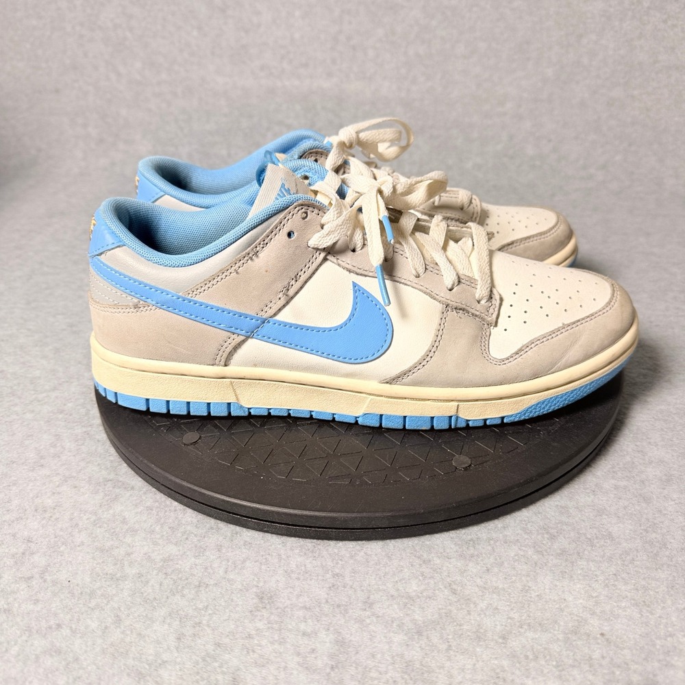 Nike Dunk Low Industrial Blue Sail Grey Suede Sneakers FN7488-133 Mens 8.5